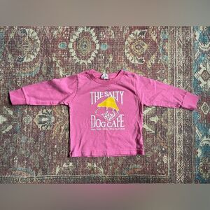 Kids size 2 The Salty Dog Cafe Pink Long Sleeve Shirt 100% Cotton